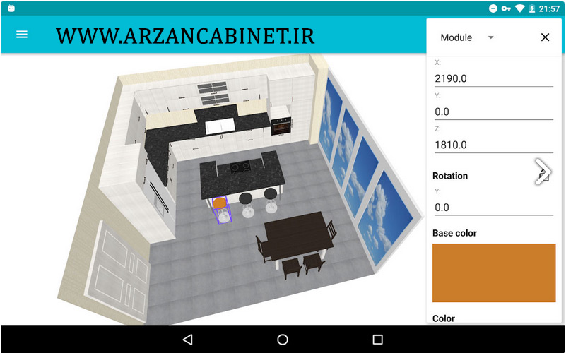 دانلود کیتچن پلنر تری دی اندروید|برنامه طراحی کابینت اندروید|download kitchen planner 3d android