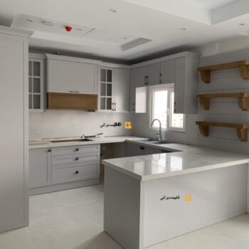 طراحی سه بعدی کابینت آشپزخانه نئوکلاسیک | neoclassical cabinet 3d design |