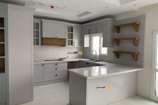 طراحی سه بعدی کابینت آشپزخانه نئوکلاسیک | neoclassical cabinet 3d design |