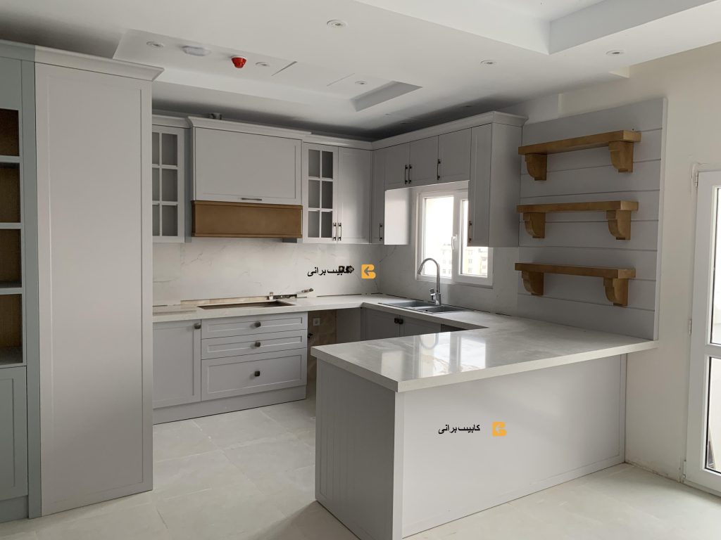 طراحی سه بعدی کابینت آشپزخانه نئوکلاسیک | neoclassical cabinet 3d design |